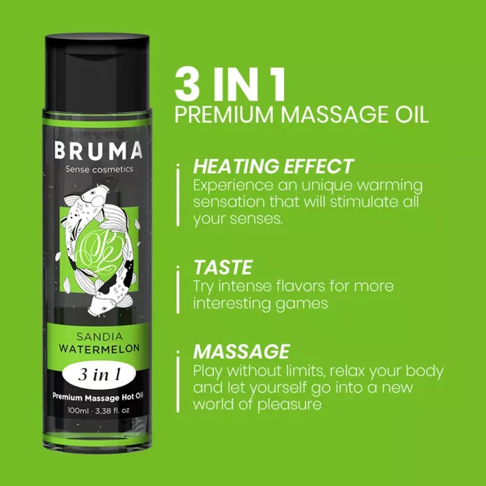 Massage oil BRUMA Premium Hot Oil Watermelon 100 ml Photo 4