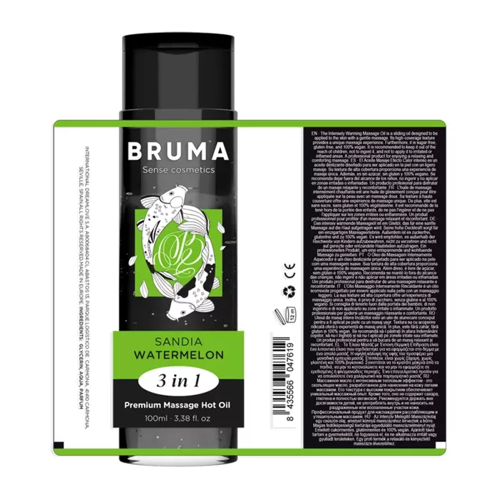 Massage oil BRUMA Premium Hot Oil Watermelon 100 ml Photo 6