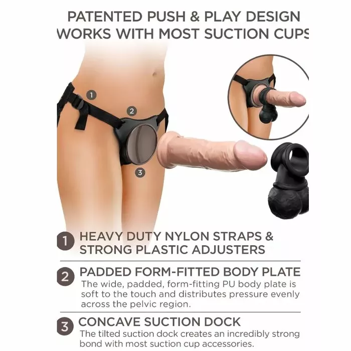 Strap-on King Cock Elite Deluxe 20.3 cm silicone Photo 11