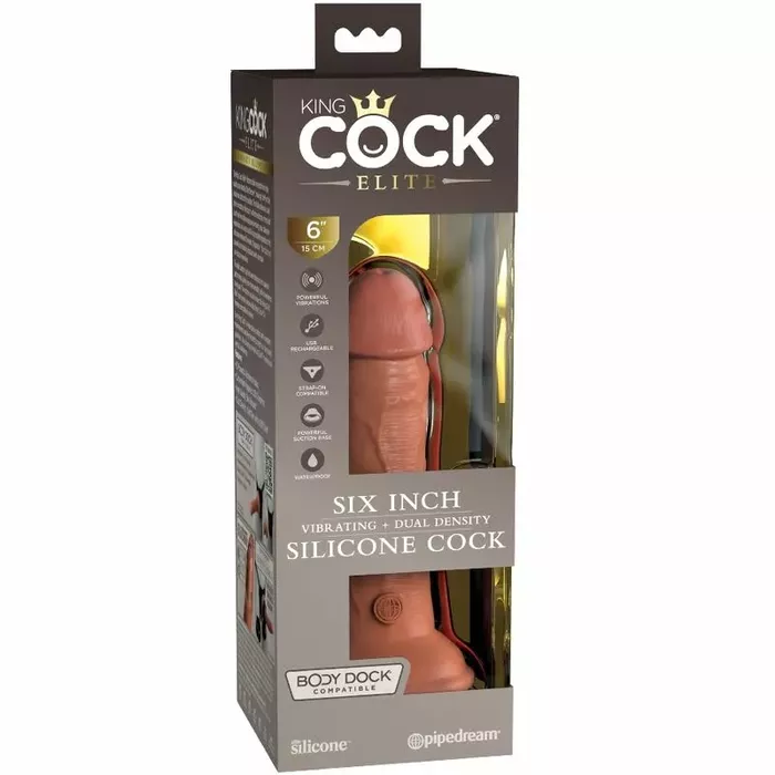 Dildo King Cock Elite Realistic Vibrating 15.2 cm Photo 6
