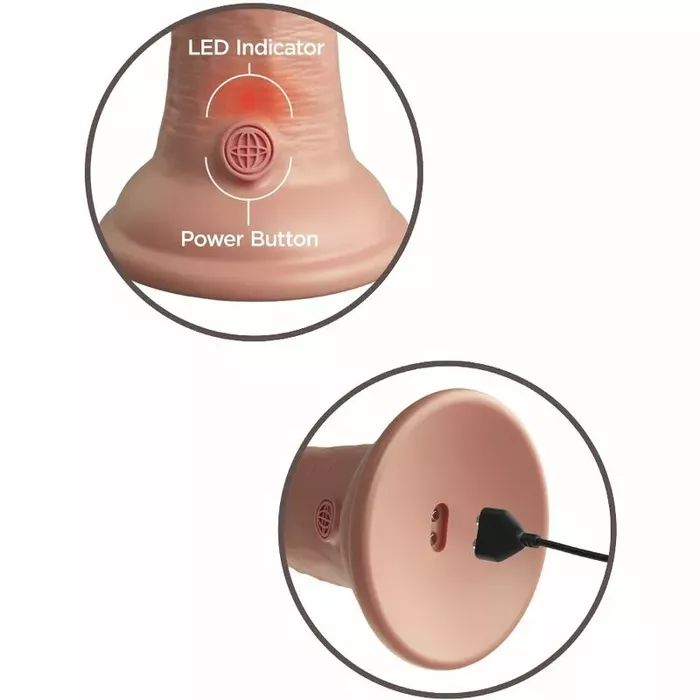 Dildo king cock Elite Realistic Vibrating Silicone 15.2 cm Photo 5