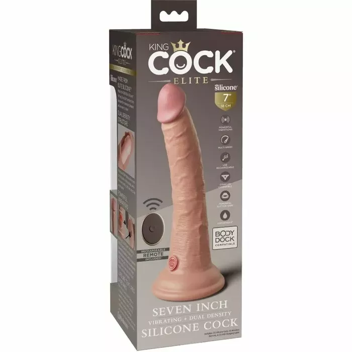 king cock D-236630 silicone realistic vibrator 17.8 cm Photo 5