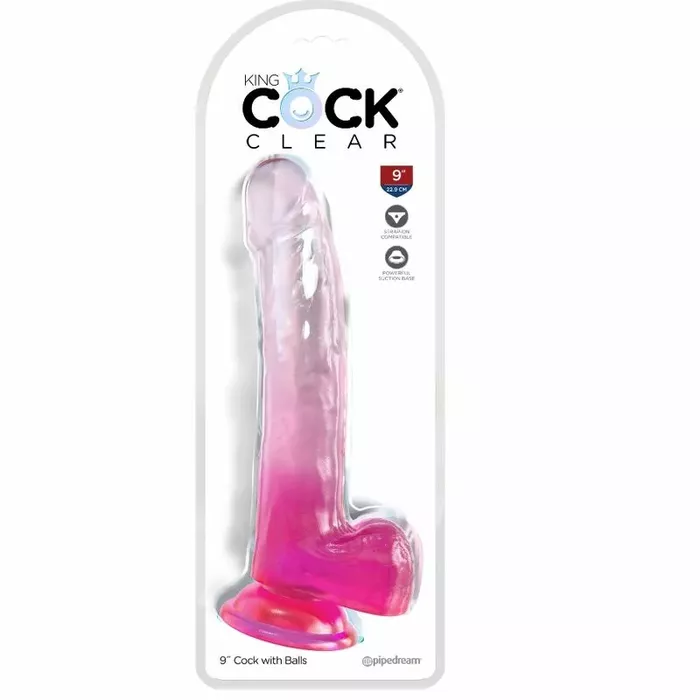 Dildo king cock D-236641 — 20,3 cm, caurspīdīgs Photo 2