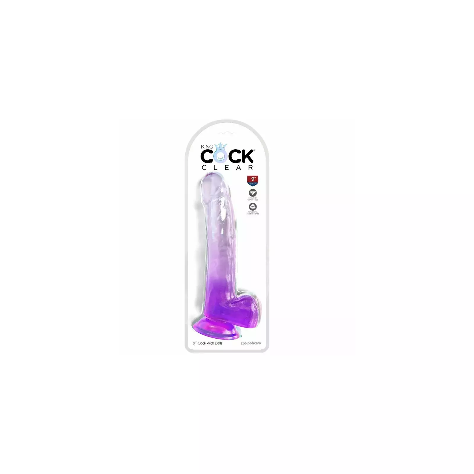 KingCockClear 9" ar bumbiņām - Modelis D-236642 Photo 2