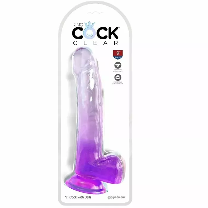 Dildo King Cock D-236642 — caurspīdīgs 20,3 cm Photo 2