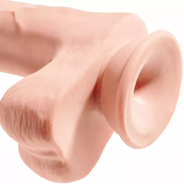 Dildo King Cock Realistic Penis with Balls 3D — 24.8 cm Photo 5