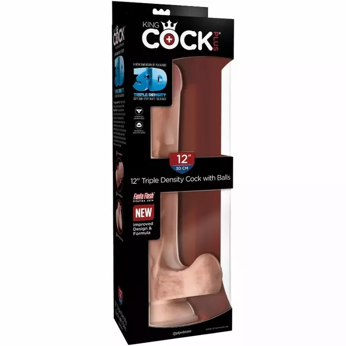 Dildo King Cock Realistic Penis with Balls 3D — 24.8 cm Photo 8