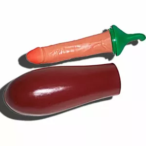 Intīms aksesuārs diablopicante DIABLO PICANTE — aubergīna formas dzimumlocekļa dizains, kompakts tematisks rotaļlieta