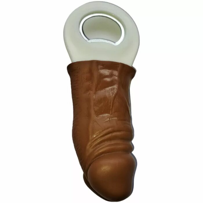 DIABLO PICANTE Brown Rubber Penis Shaped Opener D-236734 Photo 1