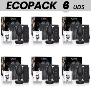 ECOPACK 6 UNITS - IBIZA ANAL PLUG REMOTE CONTROL SIZE M