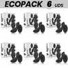 Anal plug set black&silver ECOPACK 6 pcs Photo 1