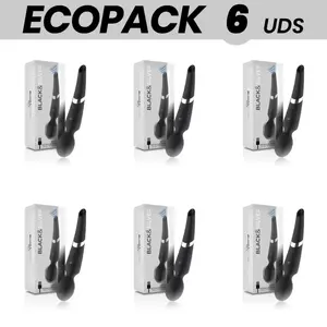 Rechargeable Silicone Massager and Suctioner 6-pack — black&silver, silicone, rechargeable battery, cordless