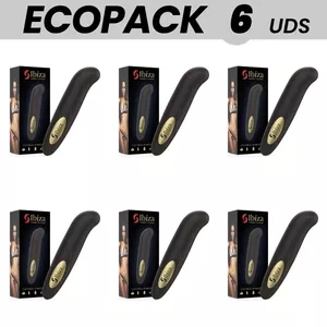 Personīgais masieris (klitora stimulators) IBIZA TECHNOLOGY ECOPACK 6 gab., USB uzlāde, 10 vibrācijas režīmi, 13 x 2,10 cm, zelta