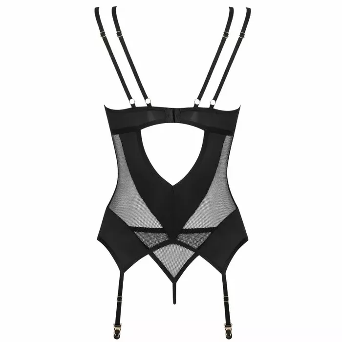 Korsete un biksītes OBSESSIVE Nesari — melns XL/2XL Photo 6