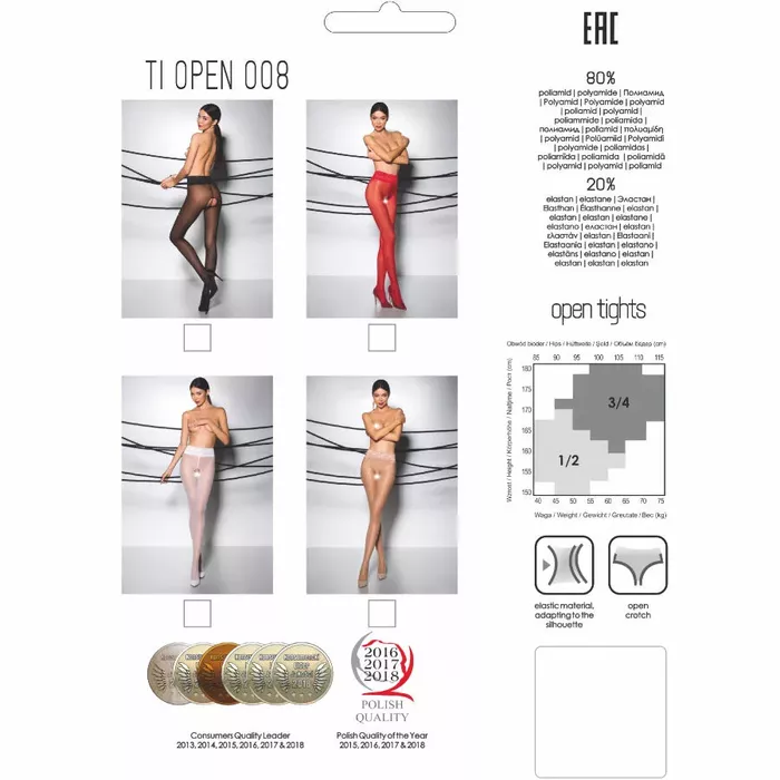 Колготки PASSION TIOPEN 008 белые 3/4 30 ден Photo 3