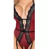 Bodysuit abierta fina 26434563031 — red/black, size M Photo 6
