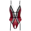 Bodysuit abierta fina 26434563031 — red/black, size M Photo 8