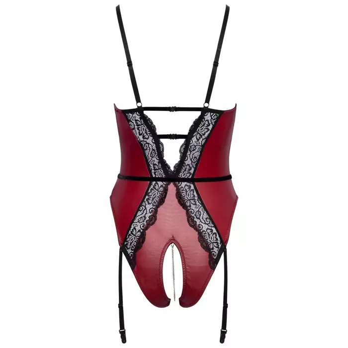 Bodysuit abierta fina 26434563031 — red/black, size M Photo 9