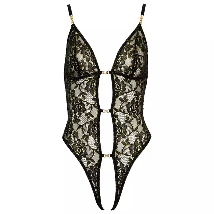abierta fina Body gold S — women's open-front bodysuit Photo 9