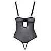 Lace bodysuit Cottelli Collection L — crotchless, black Photo 9