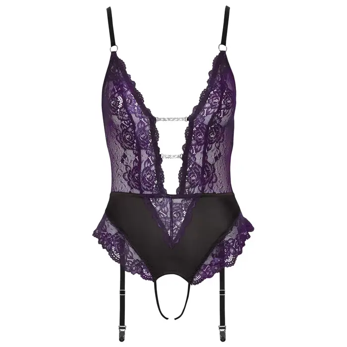 Cottelli Collection crotchless lace bodysuit XL Photo 8