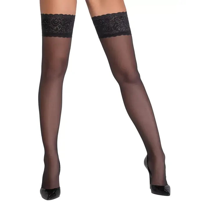 Hold-up stockings Cottelli Collection — 20 den, 8 cm lace Photo 2