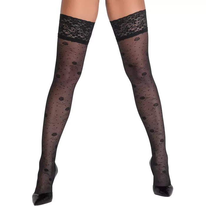 Cottelli Collection Hold-ups Rose 2 — women's hold-up stockings Photo 2
