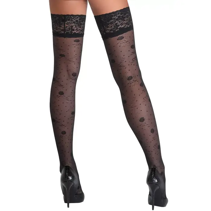 Cottelli Collection Hold-ups Rose 2 — women's hold-up stockings Photo 6