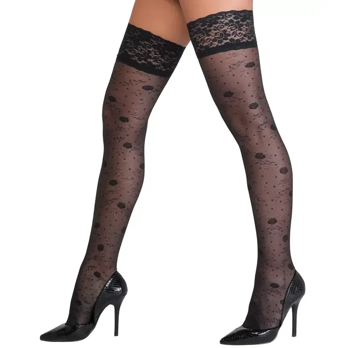 Self‑supporting stockings Cottelli Collection Hold-ups Rose 5 Photo 3