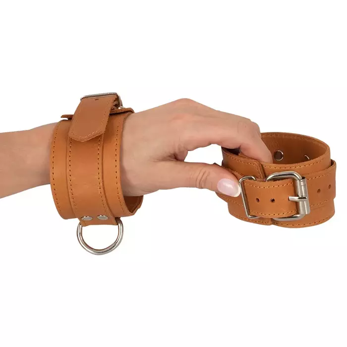 Leather cuffs ZADO Leather Cuffs natural — adjustable 17–24 cm Photo 6