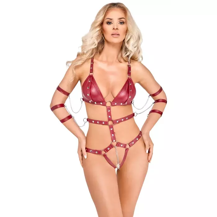 Боди (ремни) bad kitty 24805143051, красное XL Photo 2