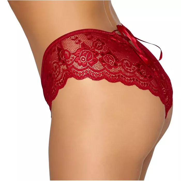 Cottelli Collection бесшовные трусики с разрезом, красные S Photo 3