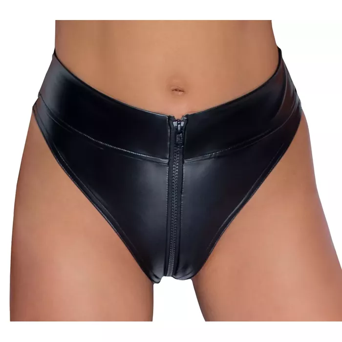 Noir Thong Zip XL — waist-high thong, size XL Photo 2