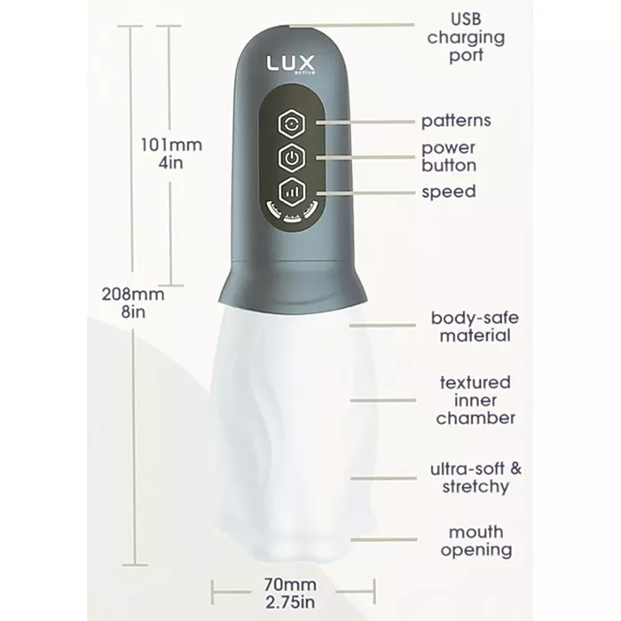 Мастурбатор LUX active First Class — вращающаяся силиконовая насадка Photo 10
