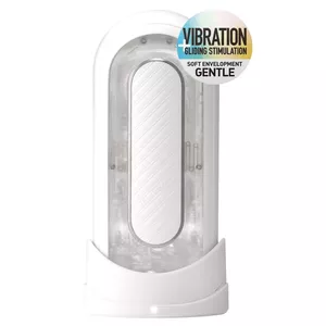 Мастурбатор Tenga Flip Zero Gravity White — мягкий силикон, откидывающийся корпус, перезаряжаемый, 2 мотора, 5 режимов вибрации