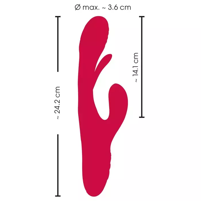 Vibrator Sweet Smile Rabbit Flicking — silicone, waterproof Photo 12