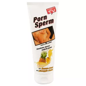 Personālais lubrikants-gēls Porn Sperm Pineapple 250 ml — garšots ūdens bāzes intīmais lubrikants, piemērots prezervatīviem