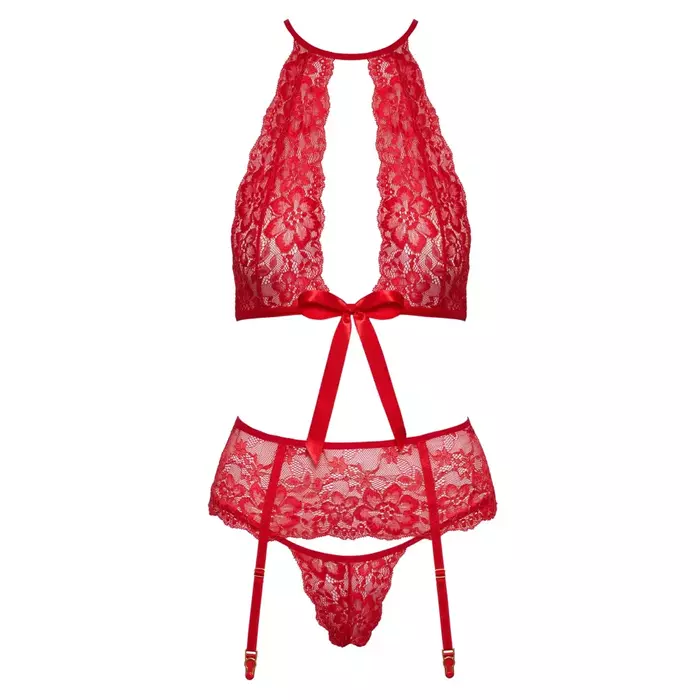 Suspender set kissable L/XL red Photo 8