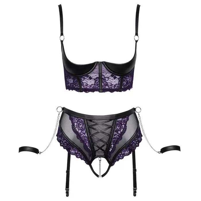 Cottelli Collection quarter cup bondage lingerie 85B/L Photo 9