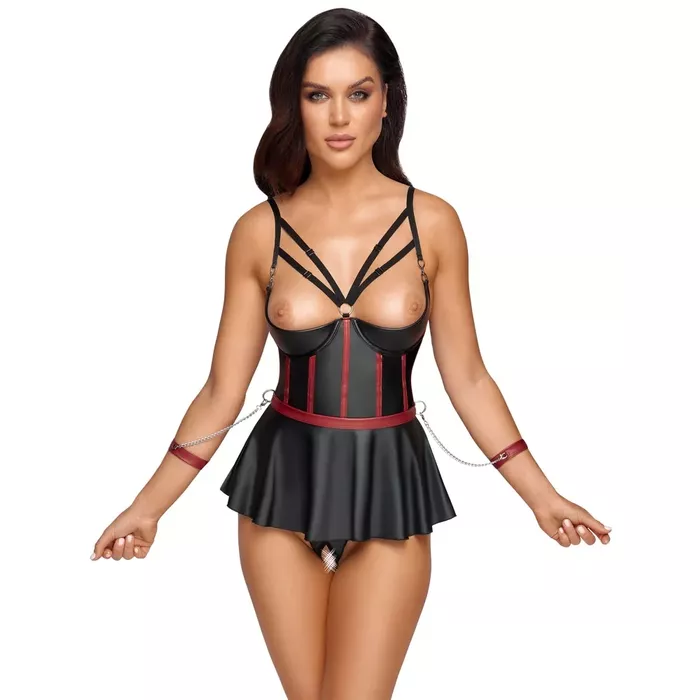 Cottelli Collection Lift Bra Set Bondage — lingerie set 85B/L Photo 2