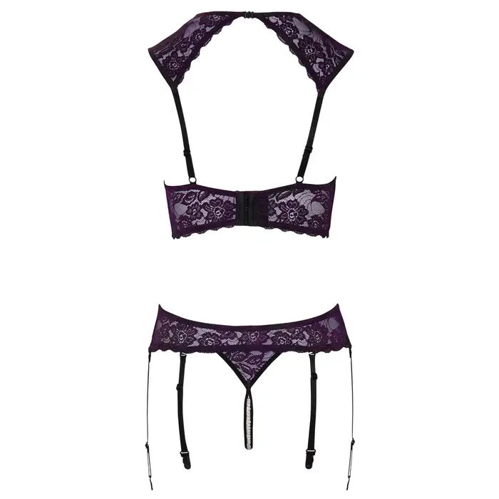 Cottelli Collection Shelf Bra Set Purple 85B/L Photo 9