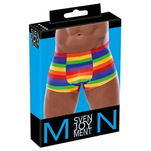 Vīriešu bokseršorti Svenjoyment Rainbow — izmērs L, 90% poliesters 10% spandekss, elastīga josta ar apvalku, stiepjams audums