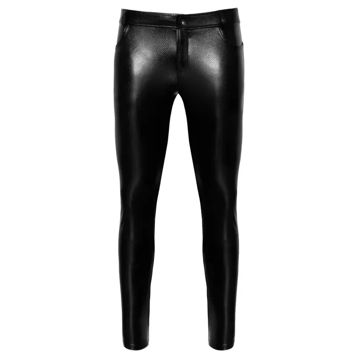 Брюки Noir M — M.Trousers M прямого кроя, змеиный эффект Photo 5