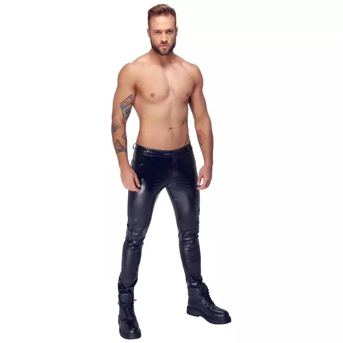 Брюки Noir M.Trousers L — прямые брюки под змеиную кожу Photo 3
