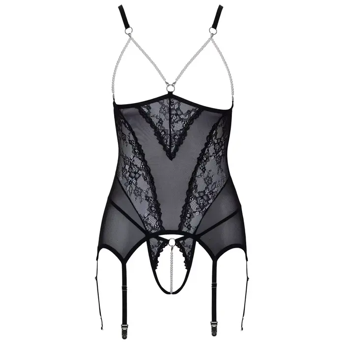 Cottelli Collection Cami Suspender Pearl M suspender camisole Photo 9