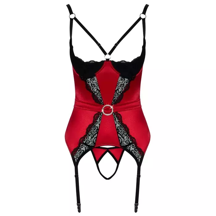 Cottelli Collection cami suspenders red, size L Photo 6