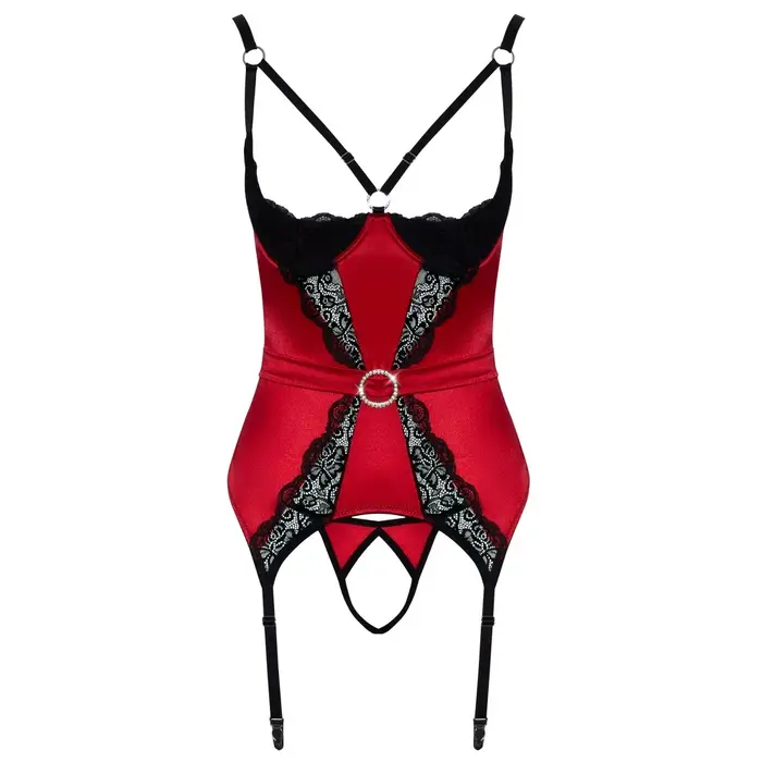 Cami Suspenders Cottelli Collection 26330513051 — red XL Photo 6