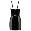 black level Dress w. Mesh S — vinyl dress with mesh inserts Photo 9