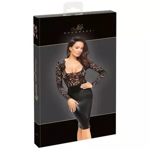 Melna mežģīņu kleita XL, Modelis 27188391051 - Eleganta melna kleita