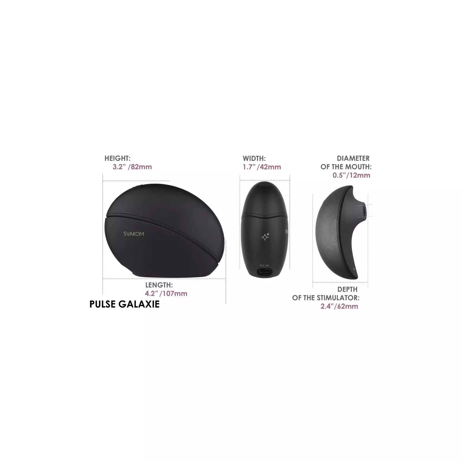 Vibrator Svakom Pulse Galaxy Black Photo 12